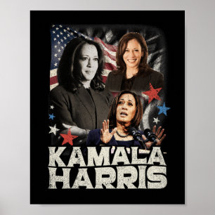 President Kamala Harris We're Not Going Back 2024 Poster