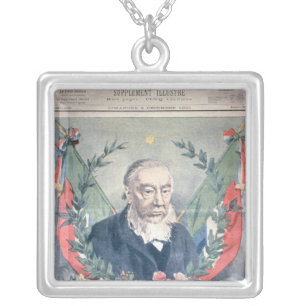 President Kruger front cover Silver Plated Necklace