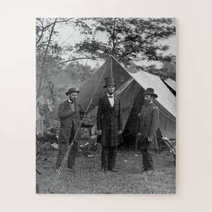 President Lincoln at Antietam Maryland Civil War Jigsaw Puzzle