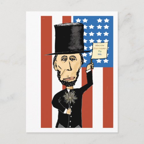 President Lincoln Happy Bday 2 Me Postcard