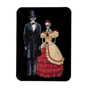 President Lincoln Skeleton, Halloween Skeleton Magnet