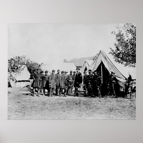 President Lincoln Visiting the Battlefield Poster