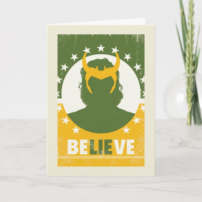 President Loki "Believe" Poster Card (Front)