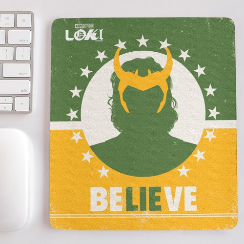 President Loki Believe Poster Mouse Pad
