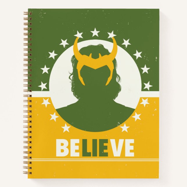 President Loki "Believe" Poster Notebook (Front)
