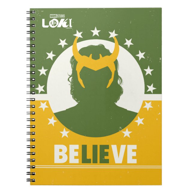 President Loki "Believe" Poster Notebook (Front)