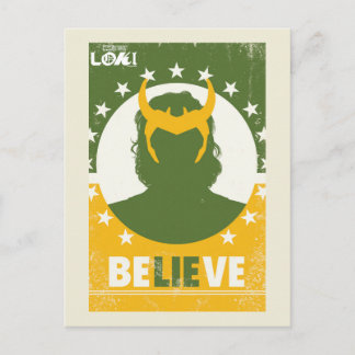 President Loki "Believe" Poster Postcard