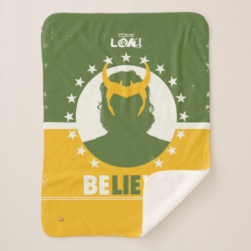 President Loki Believe Poster Sherpa Blanket