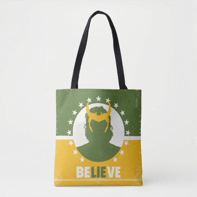 President Loki "Believe" Poster Tote Bag (Front)