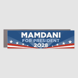 President Mamdani 2028 Bumper Car Magnet