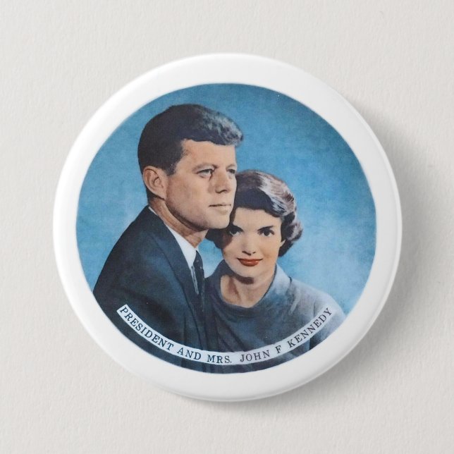 President & Mrs. John F. Kennedy Button (Front)