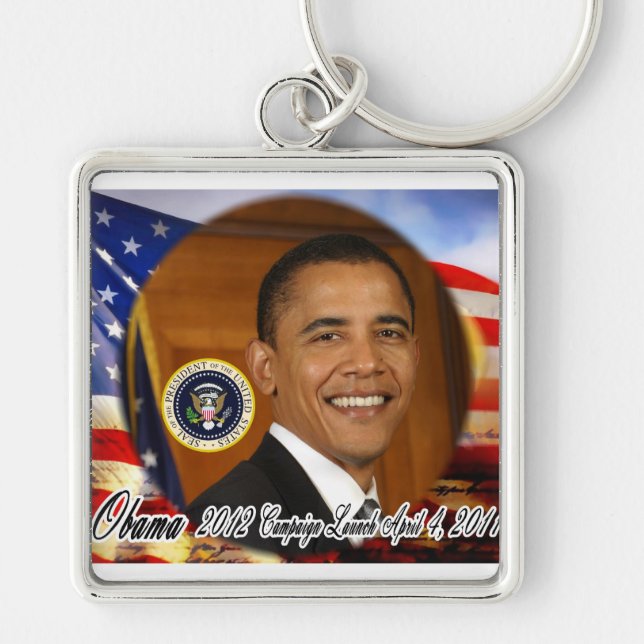 President Obama 2012 Campaign Launch Keychain (Front)
