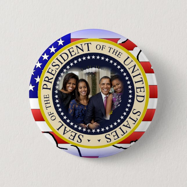 President Obama 2012 Re-election Pinback Button (Front)
