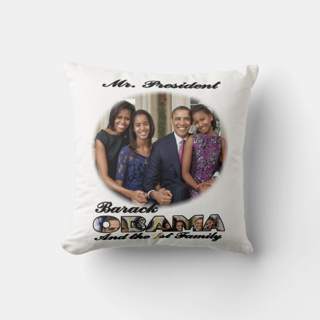 PRESIDENT OBAMA 2013 Inauguration Throw Pillow (Front)