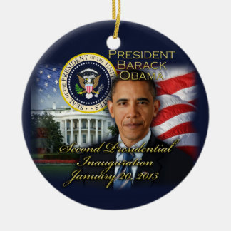 President Obama 2nd Inauguration Ceramic Ornament