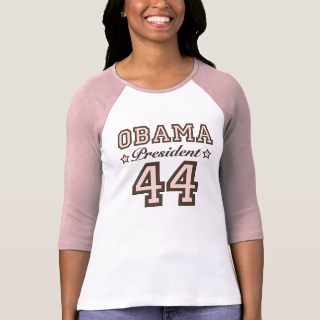 President Obama 44 Raglan T shirt (Front)
