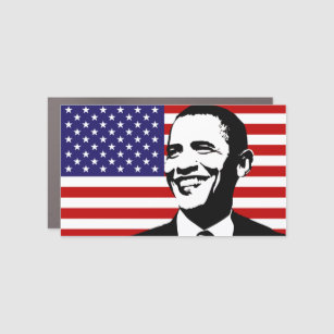 President Obama American Flag Car Magnet