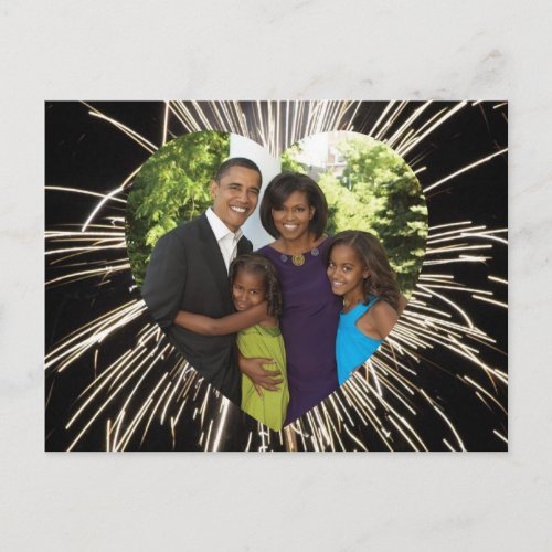 President Obama Americas First Family Photo Postcard