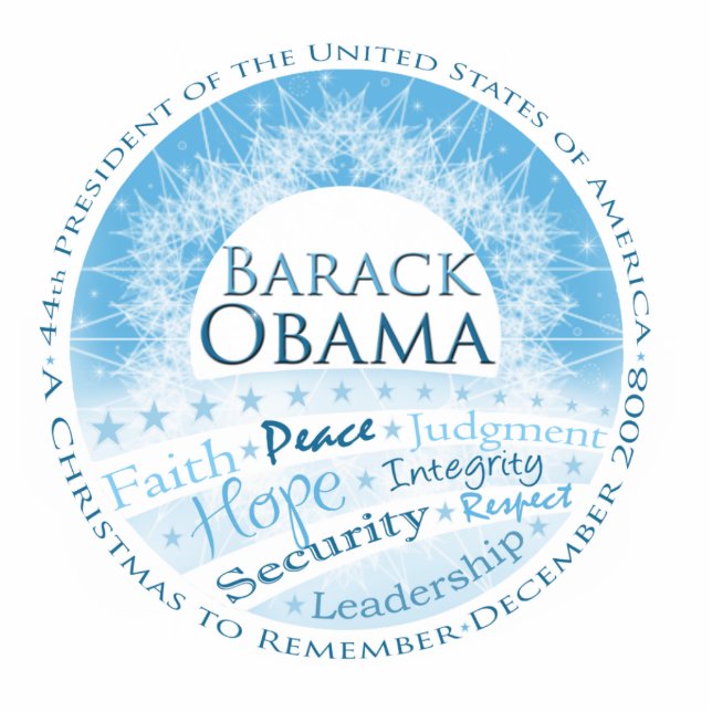 President Obama Christmas Ornament (Front)