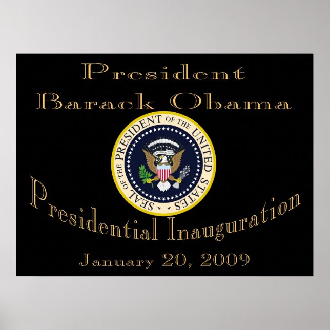 President Obama Commemorative  Poster (Front)
