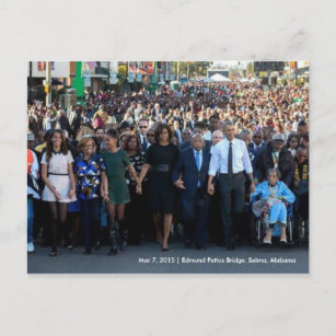 President Obama Edmund Pettus Bridge, Selma Postcard