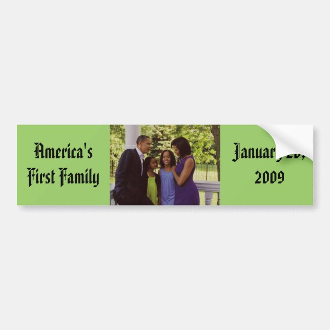 President Obama First Family Bumper Sticker (Front)