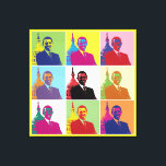 President Obama Funky Modern Pop Art  Canvas Print<br><div class="desc">Pop Art version of Obama's first term presidential portrait (2009). In a February 2009 poll conducted in Western Europe and the U.S. by Harris Interactive for France 24 and the International Herald Tribune,  Obama was rated as the most respected world leader,  as well as the most powerful.</div>