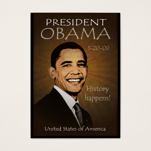Customizable President Obama - Grunge Pocket Calendar Business Card Templates