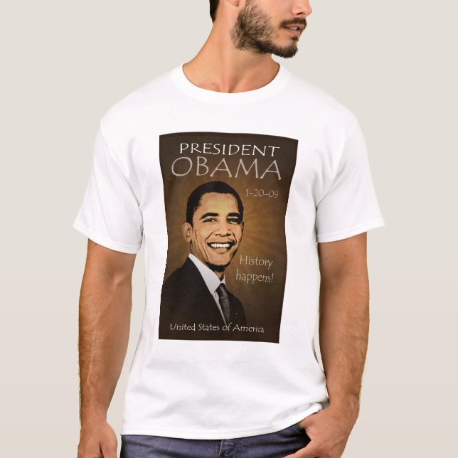 President Obama Grunge Tattered T-shirt (Front)
