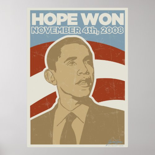 President Obama Hope Won Poster