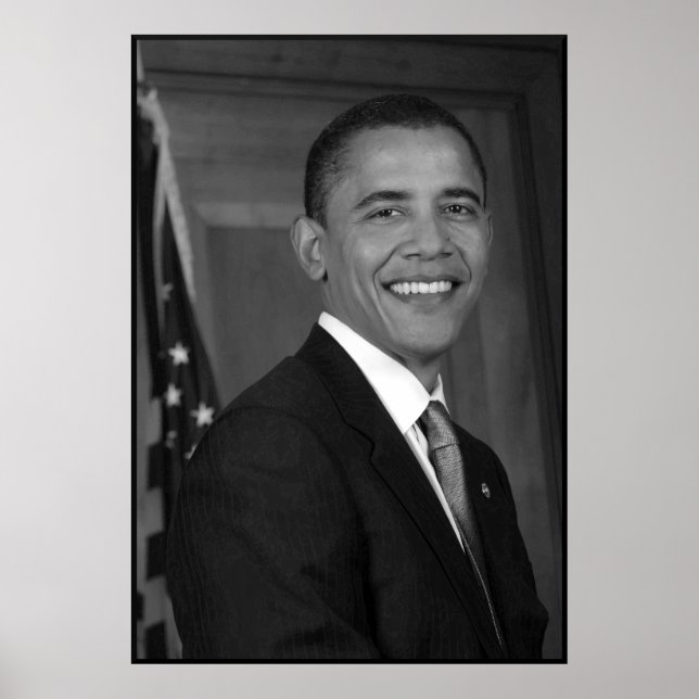 President Obama -- In Black and White Poster (Front)