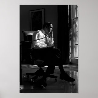 President Obama In Oval Office - 2009 Poster