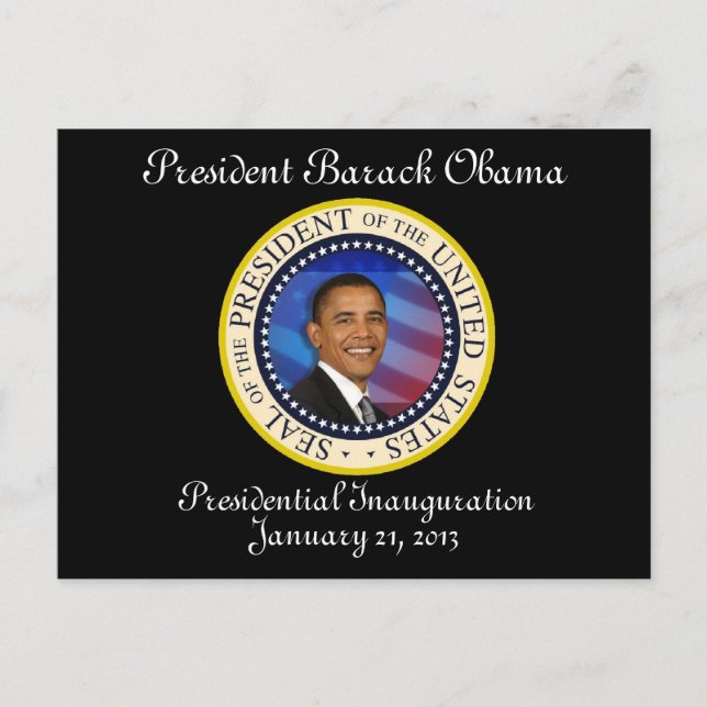 PRESIDENT OBAMA Inauguration Commemorative Postcard (Front)