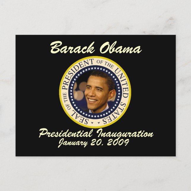 President Obama Inauguration Commemorative Postcard (Front)
