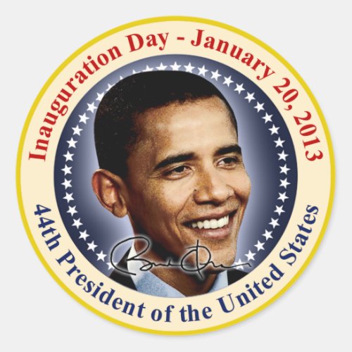 President Obama Inauguration Day Classic Round Sticker