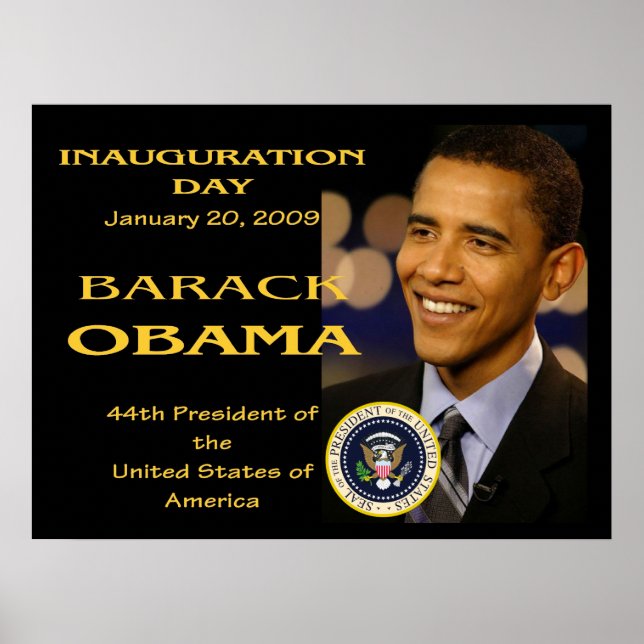 President Obama Inauguration Day Commemorative Poster (Front)