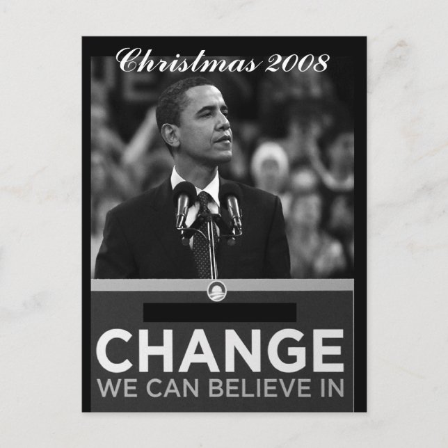 President Obama Inauguration Keepsakes Holiday Postcard (Front)