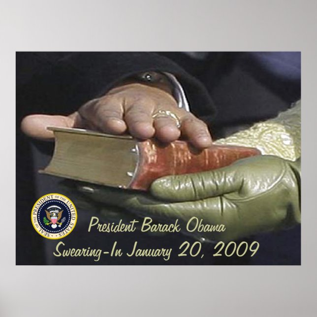 President Obama Inauguration SWEARING-IN Poster (Front)