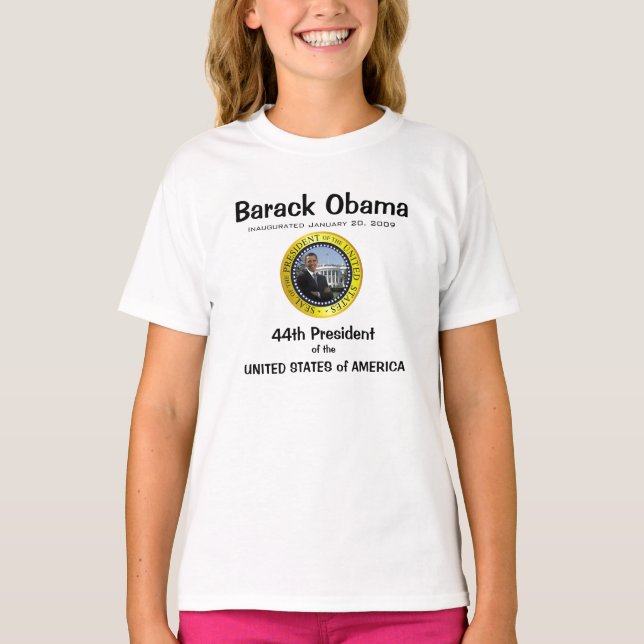 President Obama - Kid's Ringer T-shirt (Front)