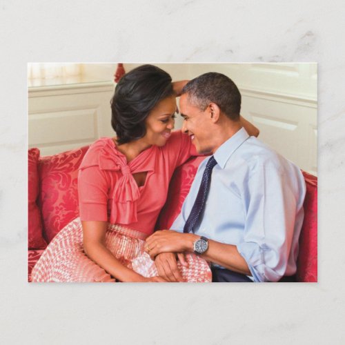 President Obama Michelle Obama in Love Sweet Love Postcard