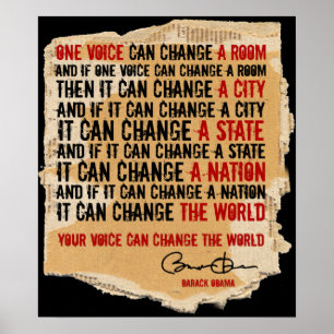 PRESIDENT OBAMA-ONE VOICE POSTER