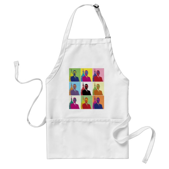 President Obama Pop Art Adult Apron (Front)
