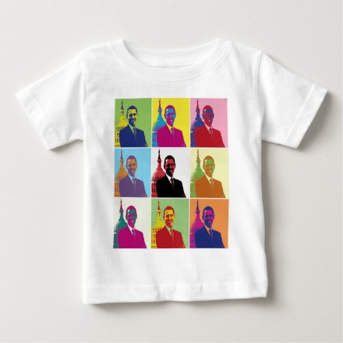 President Obama Pop Art Baby T_Shirt