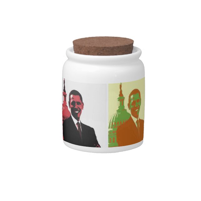 President Obama Pop Art Candy Jar (Front)
