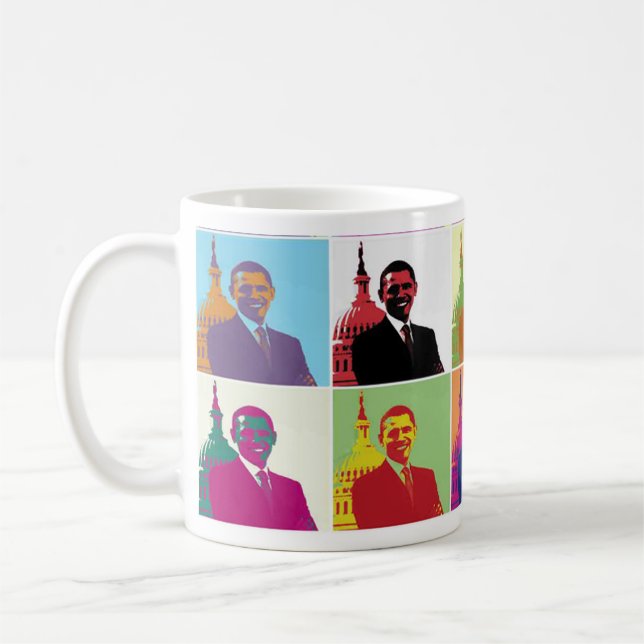 President Obama Pop Art Coffee Mug (Left)
