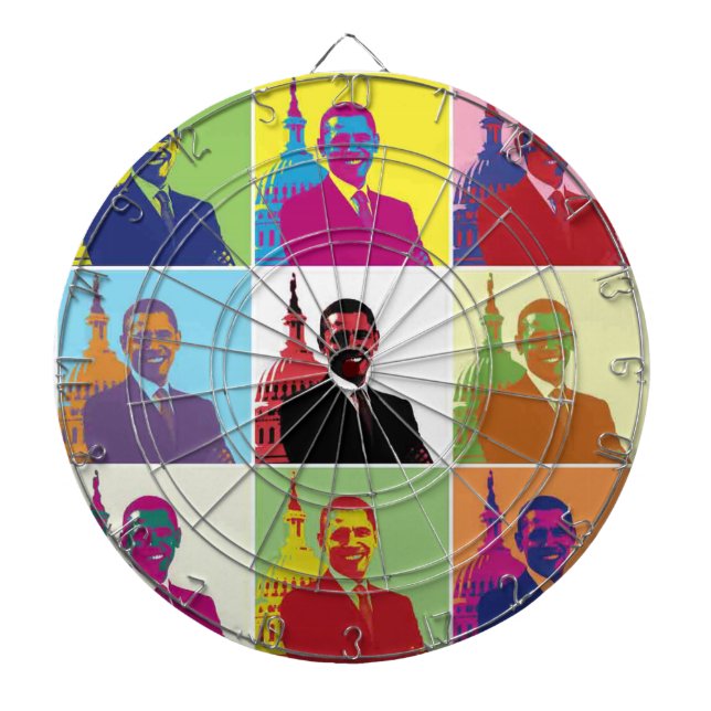 President Obama Pop Art Dartboard (Front)