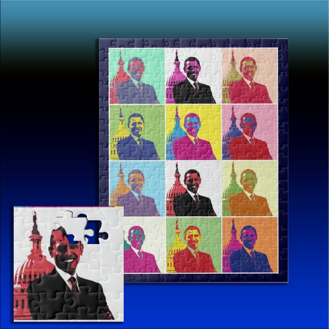 President Obama Pop Art Jigsaw Puzzle (President Obama Pop Art Jigsaw Puzzle)