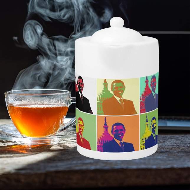 President Obama Pop Art Teapot (President Obama Pop Art Teapot)
