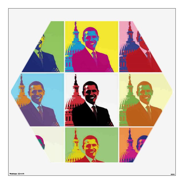President Obama Pop Art Wall Sticker (Front)