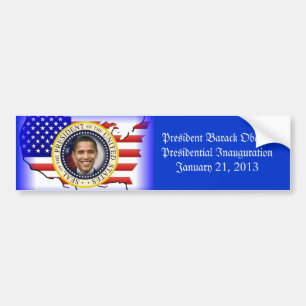 President Obama Presidential Inauguration Bumper Sticker